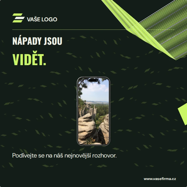 Obrázek v mobilu — Firemní šablony · kinetické
