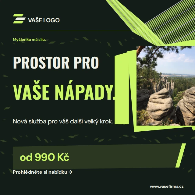 Nabídka · produkt a služba — Firemní šablony · kinetické