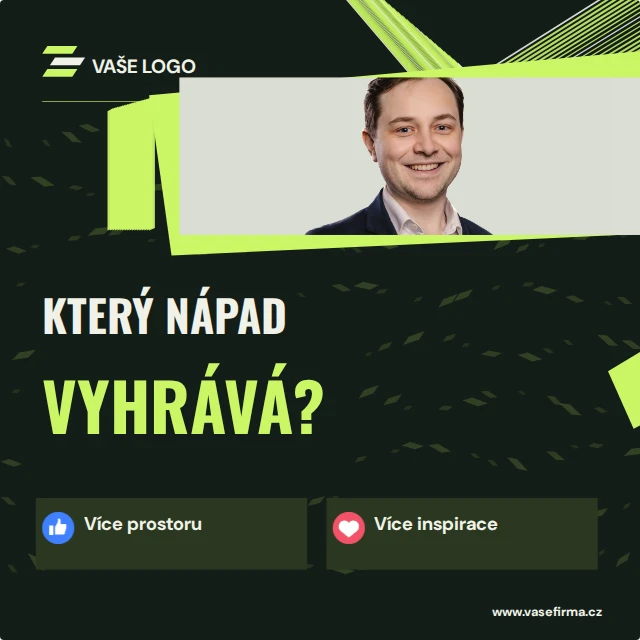 Příspěvek s fotkou osoby — Firemní šablony · kinetické