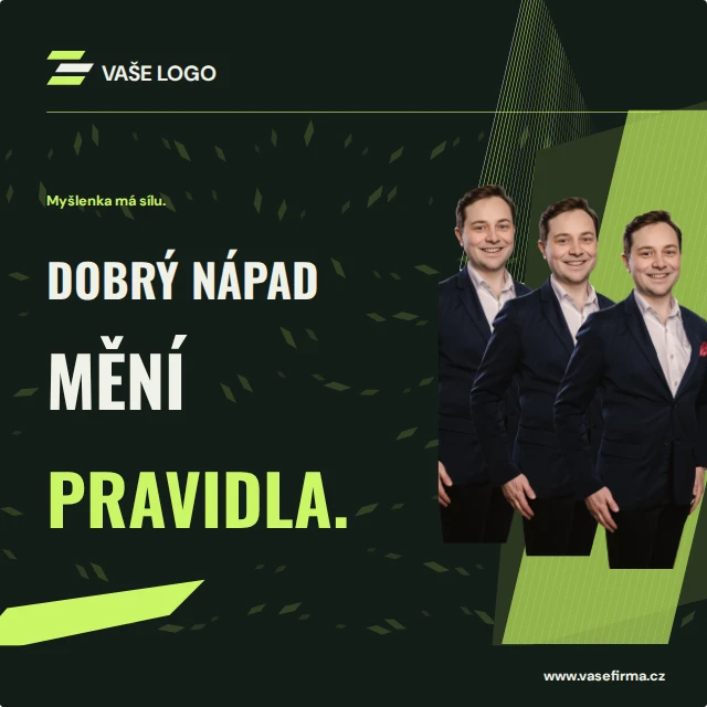 Příspěvek se skupinou — Firemní šablony · kinetické