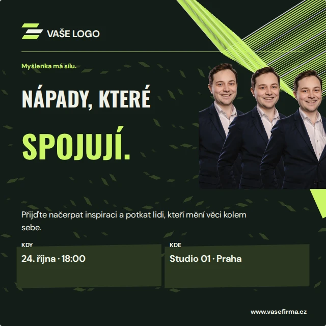 Pozvánka se skupinou — Firemní šablony · kinetické