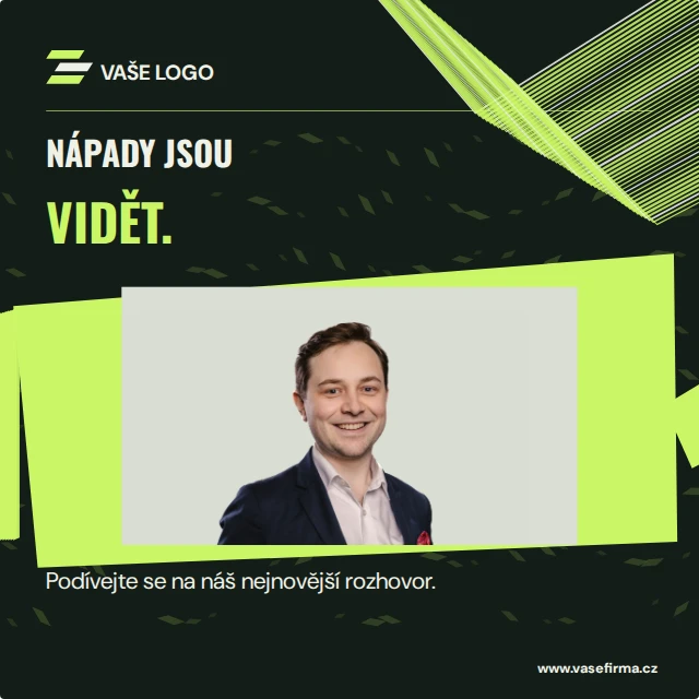Screenshot ze sociálních sítí/médií — Firemní šablony · kinetické