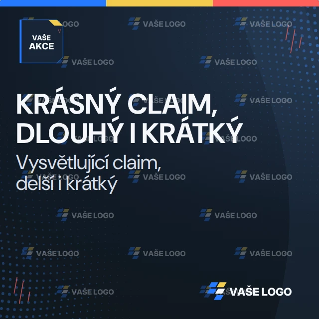 Průhledné pozadí s textem s logem · Univerzální — Komplet · všechny grafické šablony