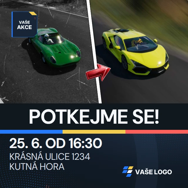 Pozvánka s porovnáním · Univerzální — Komplet · všechny grafické šablony