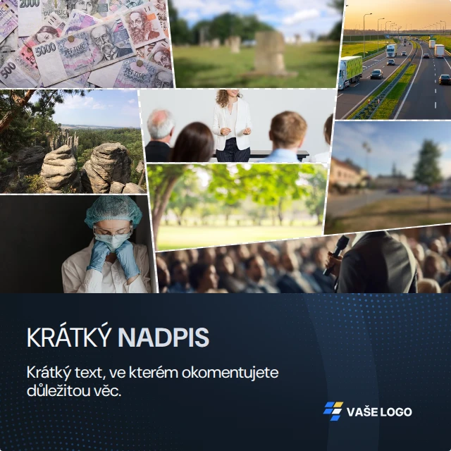 Sdělení pod koláží · Klasické — Komplet · všechny grafické šablony