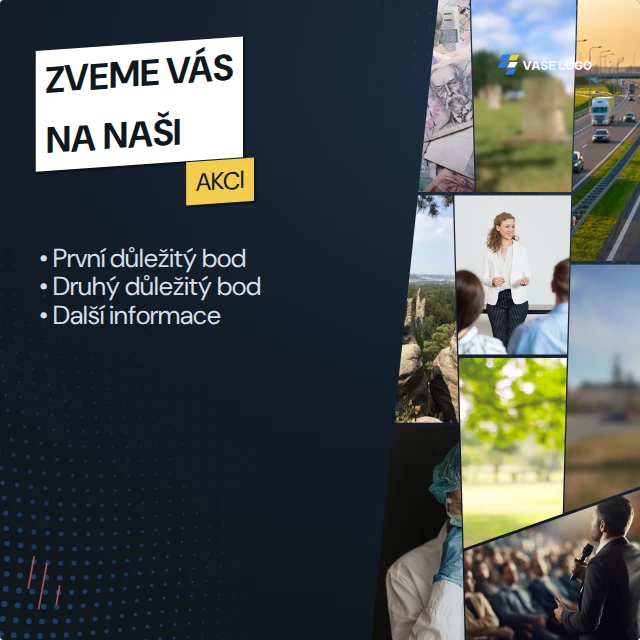Pozvánka s koláží · Bloky — Komplet · všechny grafické šablony