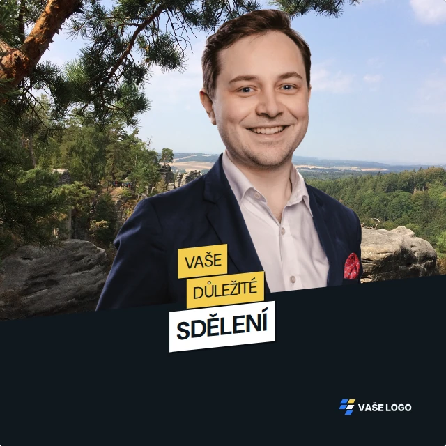 Sdělení s osobou a fotografií · Dynamické — Komplet · všechny grafické šablony