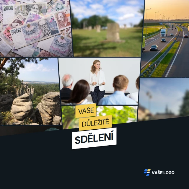 Souvětí s koláží · Dynamické — Komplet · všechny grafické šablony