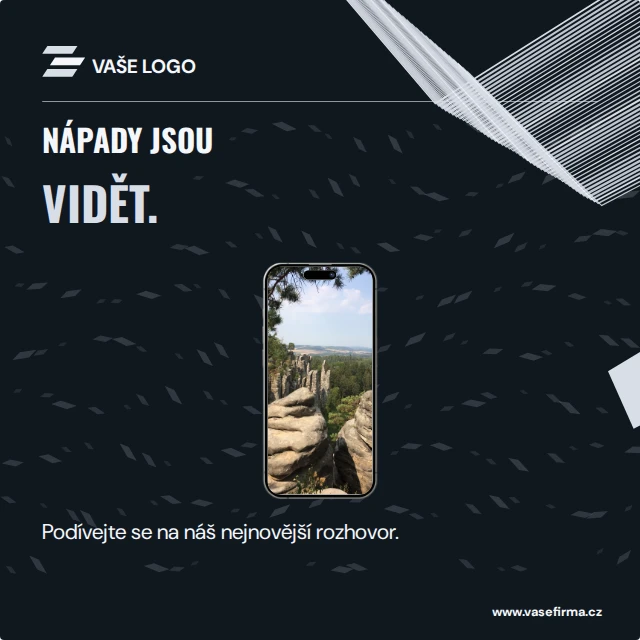 Obrázek v mobilu · Kinetické — Komplet · všechny grafické šablony