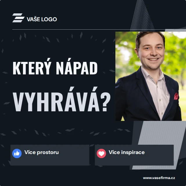 Příspěvek s osobou a pozadím · Kinetické — Komplet · všechny grafické šablony