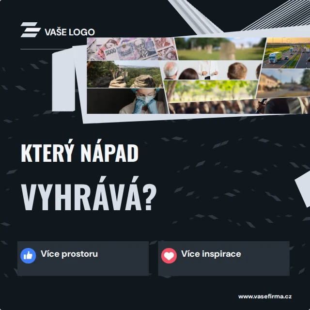 Příspěvek s koláží · Kinetické — Komplet · všechny grafické šablony