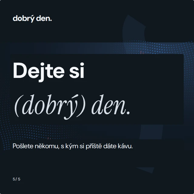 Carousel · závěr · Blízko — Komplet · všechny grafické šablony