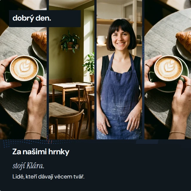 Člověk za značkou · koláž · Blízko — Komplet · všechny grafické šablony